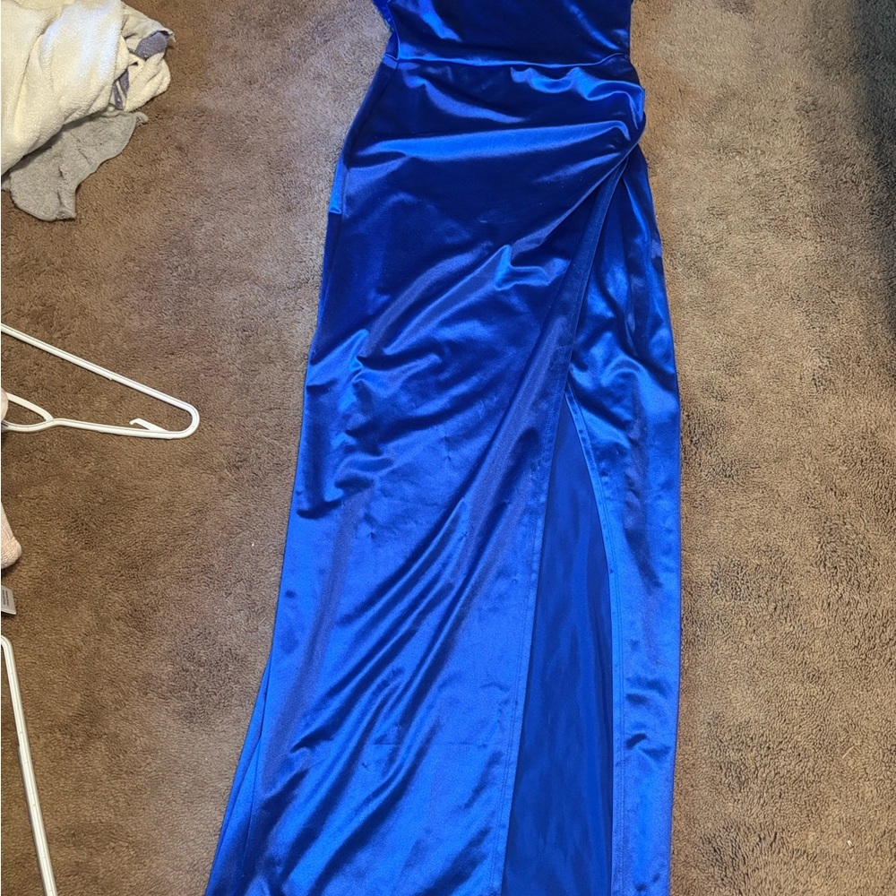 Windsor Royal Blue Satin Maxi Dress